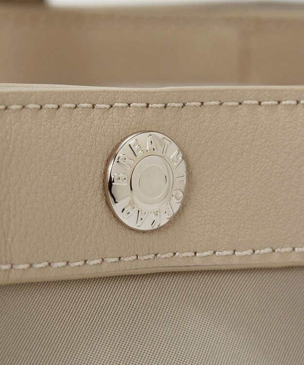 TOPKAPI 【Breath TOPKAPI】防水ナイロン レザーコンビ ミニトート ショルダーバッグ ベージュ