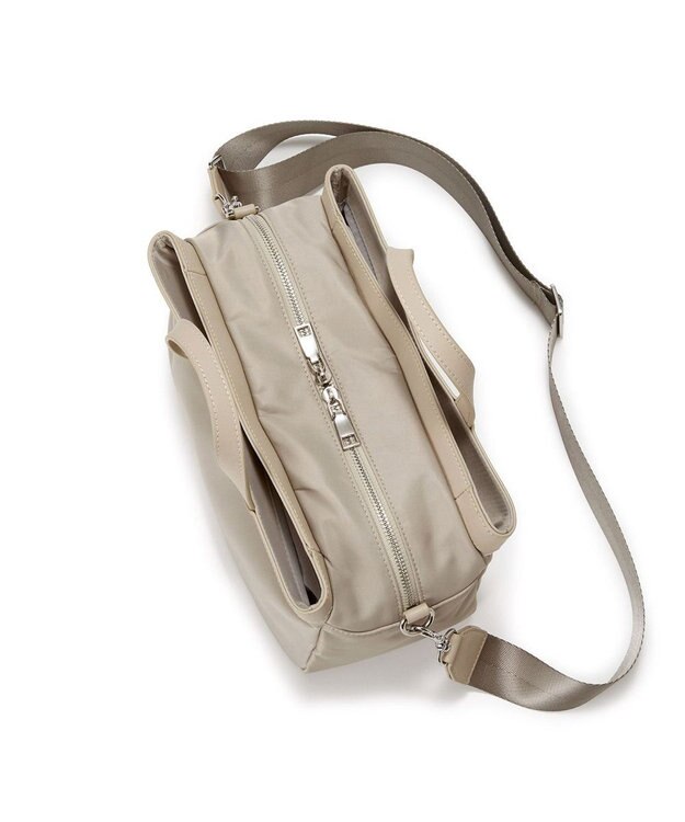 TOPKAPI 【Breath TOPKAPI】防水ナイロン レザーコンビ ミニトート ショルダーバッグ ベージュ