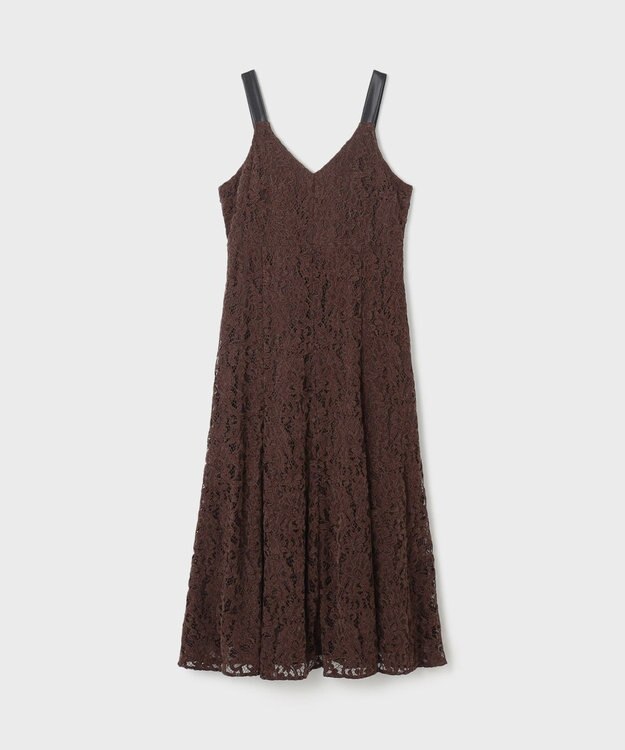 GRACE CONTINENTAL モールレースキャミワンピース ブラウン