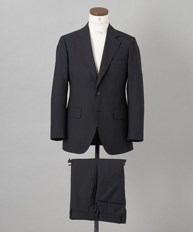 GOTAIRIKU フォーマルシーンにも対応可【ロングシーズン対応】WOOL×POLYESTER ベーシックスーツ（ブラック） ブラック系