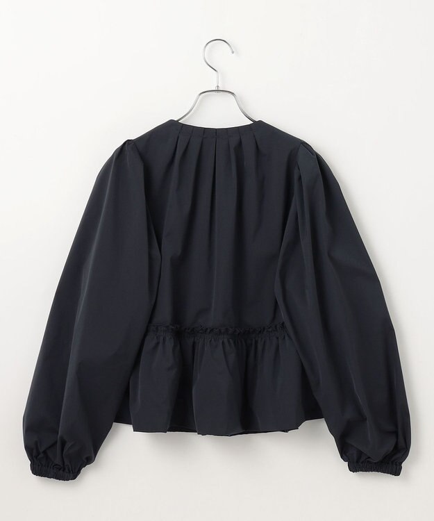 #Newans 撥水加工/UVカット機能付きペプラムライトブルゾン ネイビー