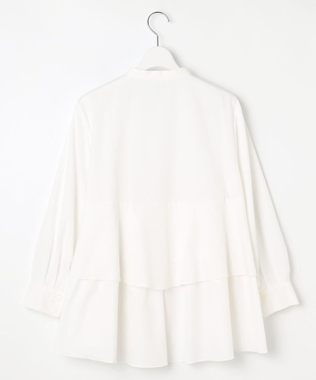 自由区 S 【洗える】コットンティアード ブラウス オフ