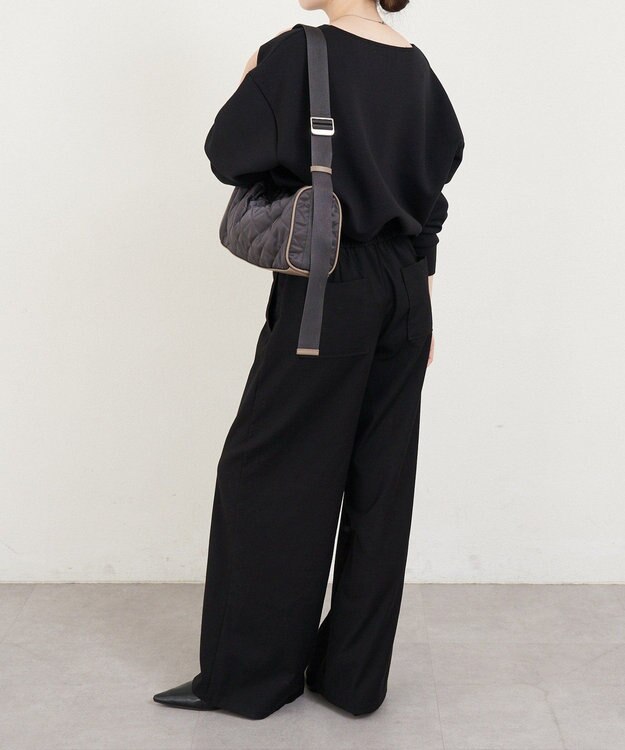 russet キルティングドラムミニショルダーバッグ(SF-267) Charcoal