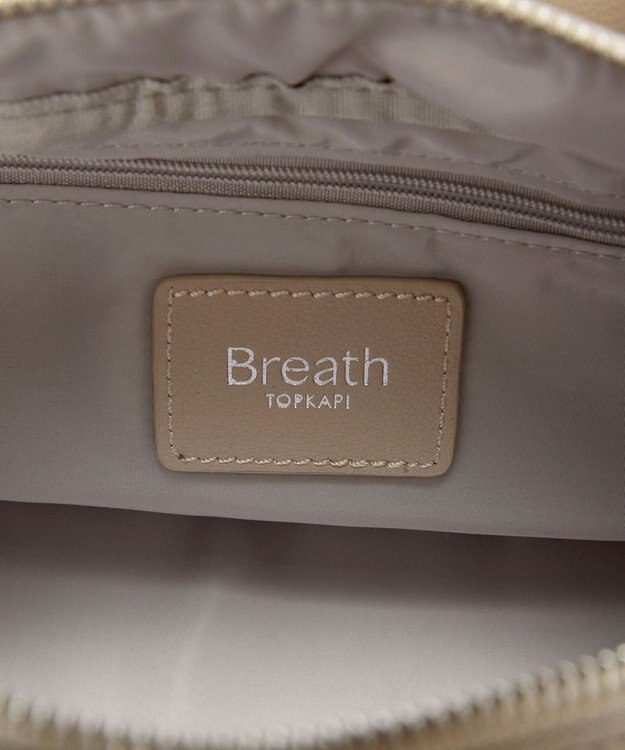 TOPKAPI 【Breath TOPKAPI】防水ナイロン レザーコンビ ミニトート ショルダーバッグ ベージュ