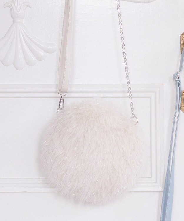 earth music&ecology ファーラウンドバッグ Ivory