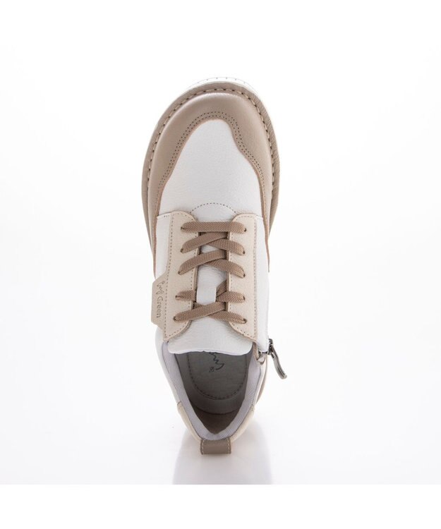 ing <ing>【サスティナブル】厚底レースアップスニーカー オークコンビ