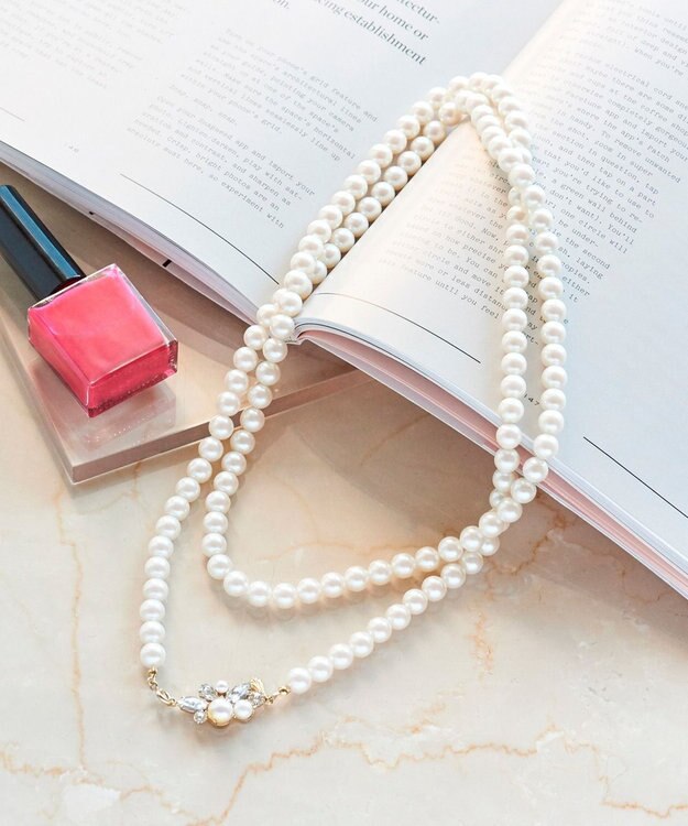 Phoebe ブルーミングロングパールネックレス ゴールド