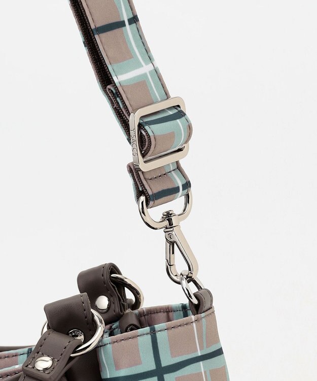 Y'SACCS ドローイングチェック2WAYミニトート グレージュ