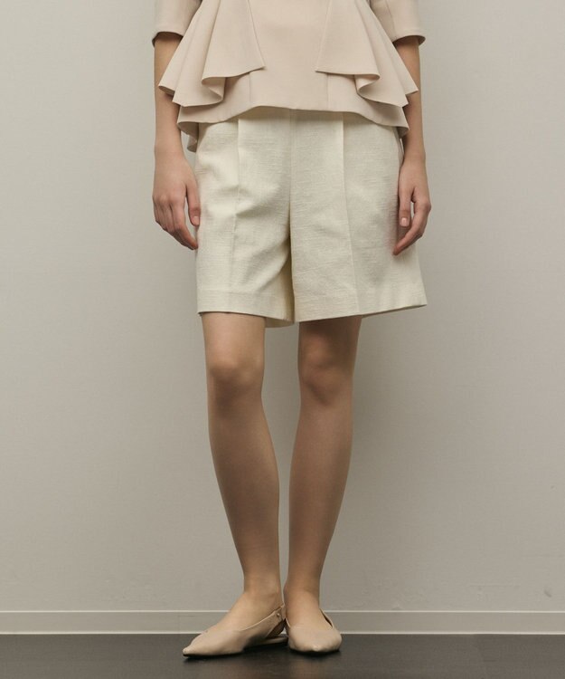 GRACE CONTINENTAL ツイードタックショートパンツ キナリ