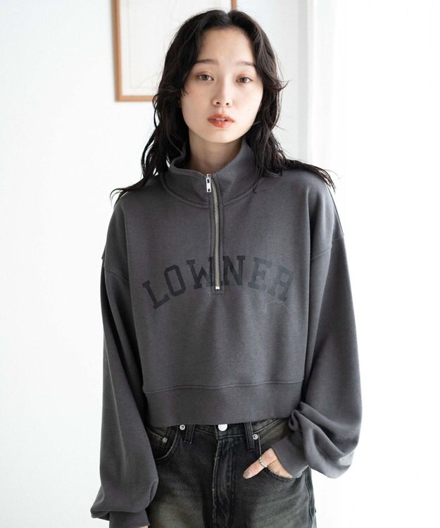 WEGO ハーフジップショートスウェット スミクロ