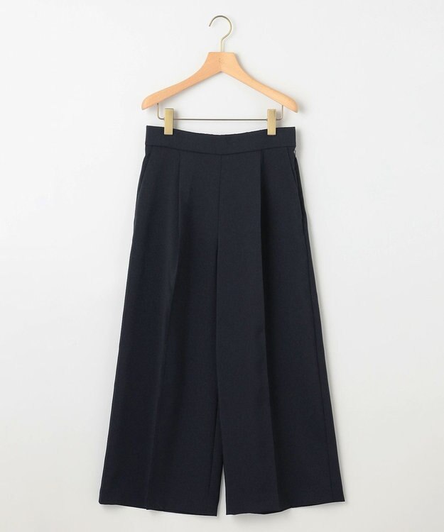 組曲 L 【ストレッチ・イージーケア】オシャクロス ガウチョパンツ ネイビー系