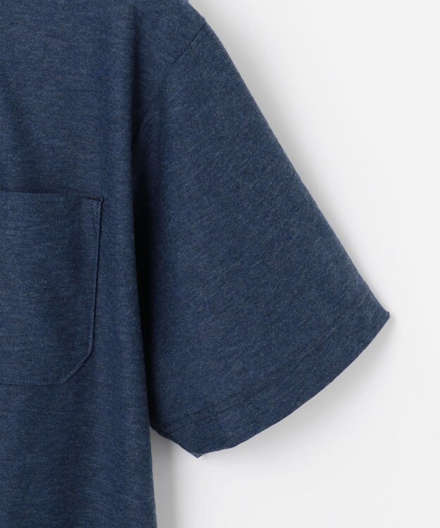 JOSEPH ABBOUD MOUNTAIN 【SPACE／UNISEX】オーガニックスラブプレーティング天竺 ポロシャツ ブルー系