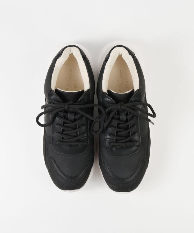 BONTRE 【pied du lapan/ピエドラパン】すっきりパターン軽量スニーカー/50749ZI ブラック