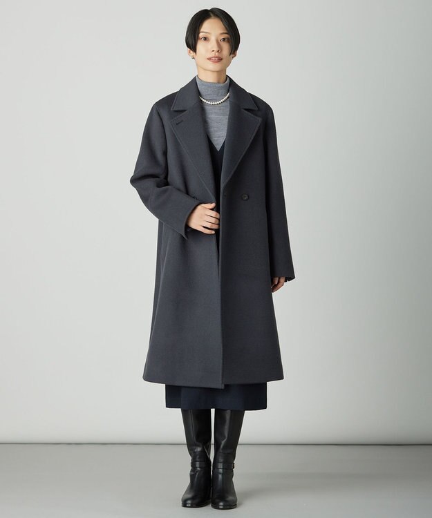 J.PRESS LADIES PURE WOOL タートルネック ニット グレー系