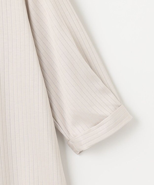 J.PRESS LADIES L コットンリブ タックスリーブ カットソー ライトグレー系