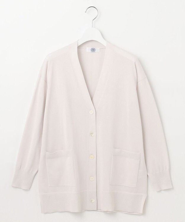 J.PRESS LADIES L 【洗える】 Co/Peライト Vネック カーディガン アイボリー系