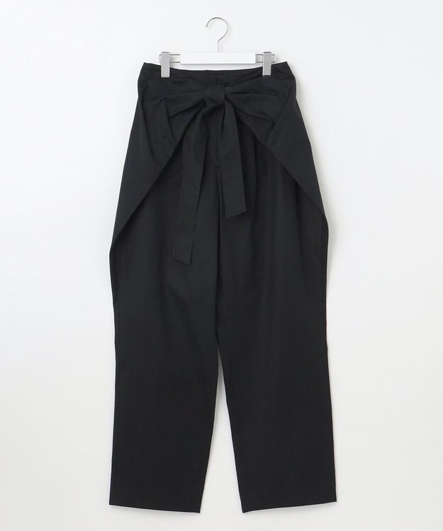 23区 【GOLD LABEL】チノ ラップワイドパンツ ブラック系