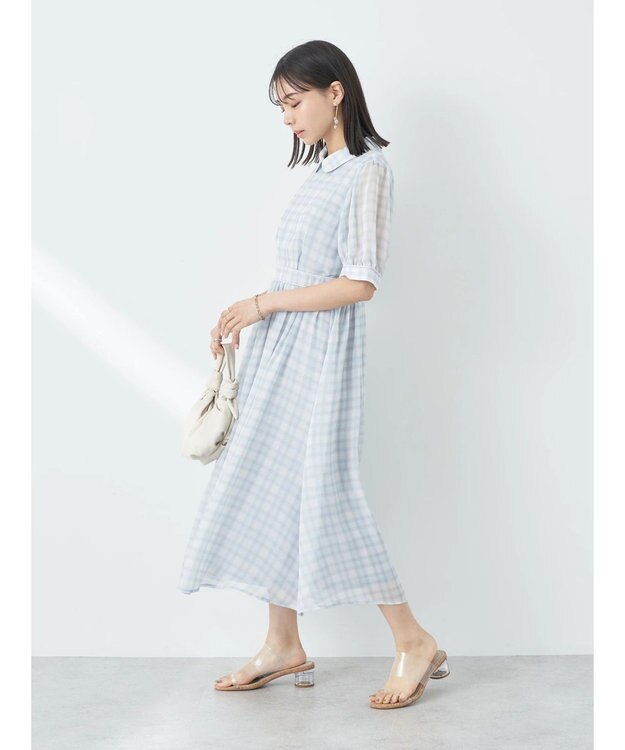 earth music&ecology クラシカルチェックワンピース Beige