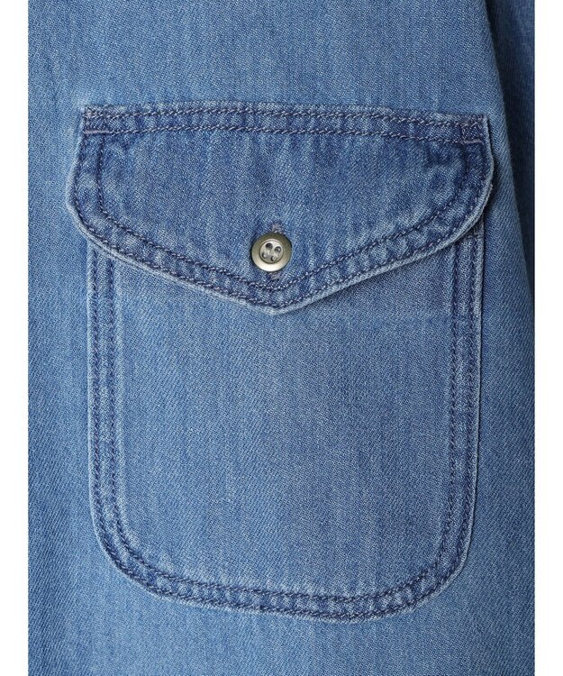 AMERICAN HOLIC デニムＷポケットＡラインワンピース Light Indigo