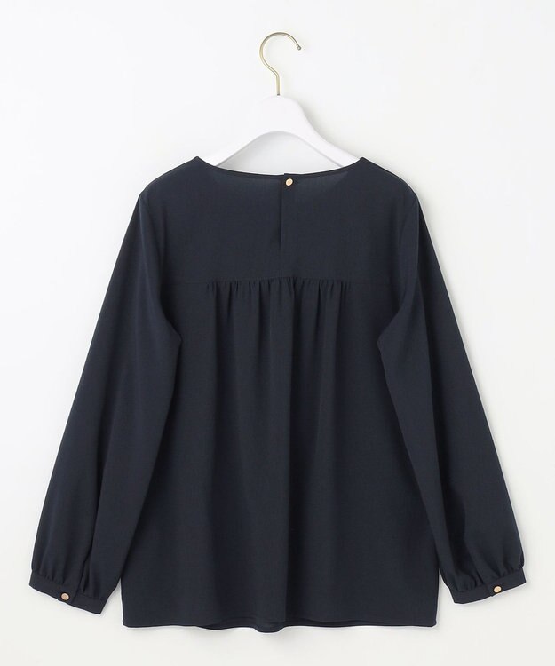 ANY SIS L 【洗える】ケープフリル ブラウス ネイビー