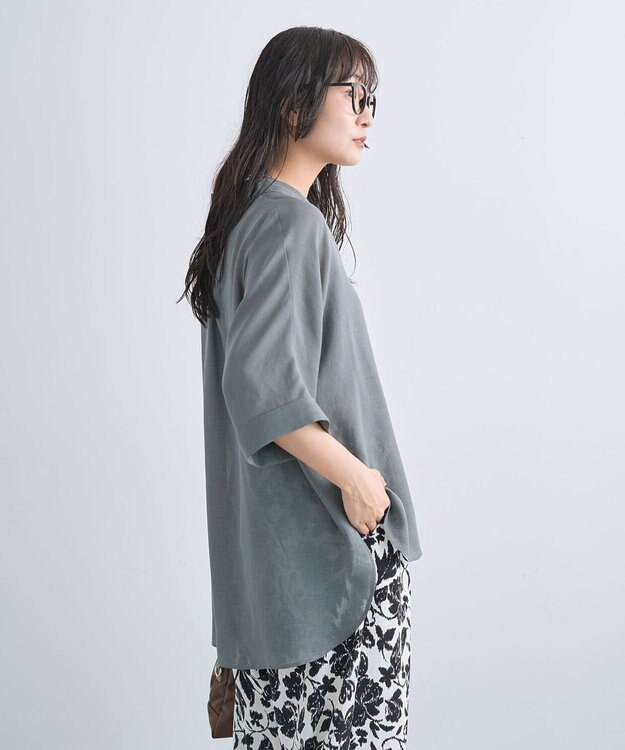 Green Parks 【WEB限定】開襟シアージャケット風シャツⅡ Gray