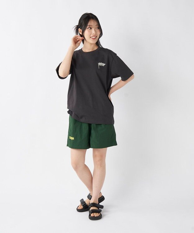 OP／FILA 【Kappa】ナイロンハーフパンツ グリーン