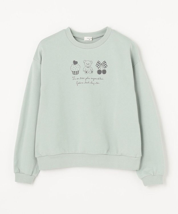 ANY KIDS 【WEB限定】7days 裏毛 トレーナー ミント×クマ