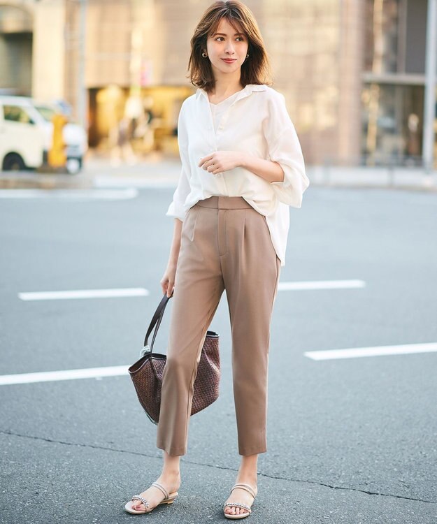 ANY SIS S 【WEB・一部店舗限定】楽々ビューティースティック パンツ モカ