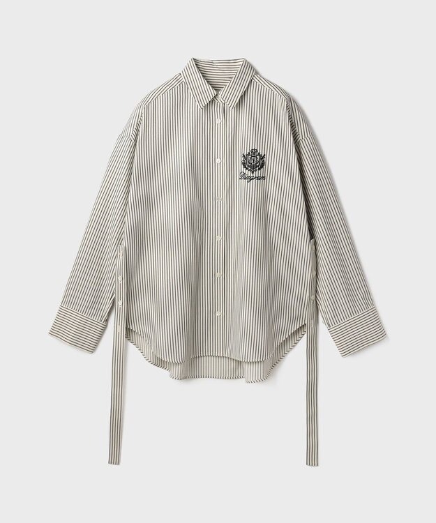 GRACE CONTINENTAL エンブレム刺繍シャツ ブラック