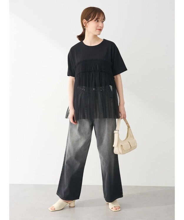 Green Parks ・ＥＬＥＮＣＡＲＥ　ＤＵＥ　チュールドッキングＴＥＥ Black