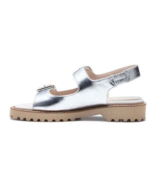 REGAL FOOT COMMUNITY 【リーガルレディース】F28R ダブルバックルサンダル サンダル シルバー