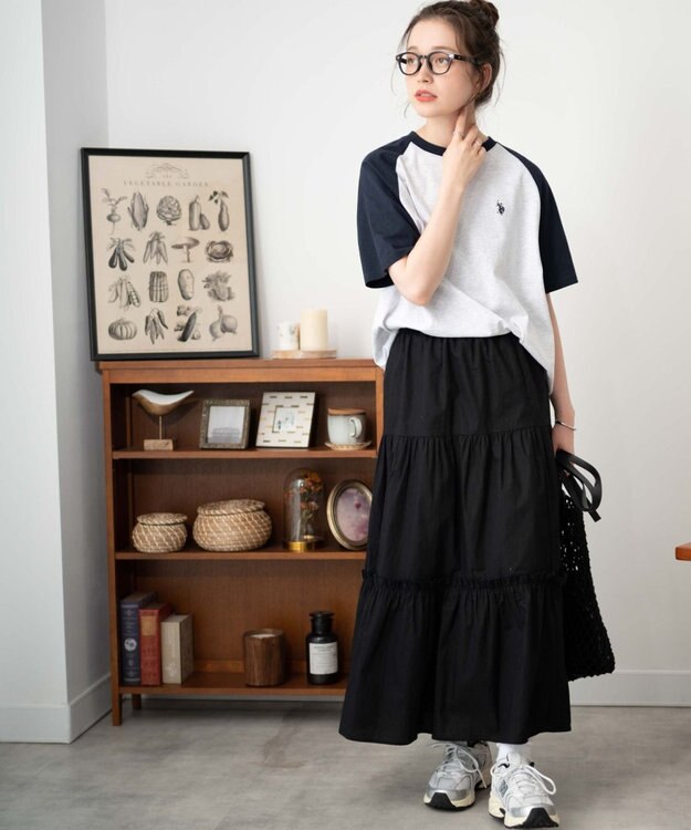 WEGO 【洗える/綿100%】USPOLOワンポイントTシャツ 柄5