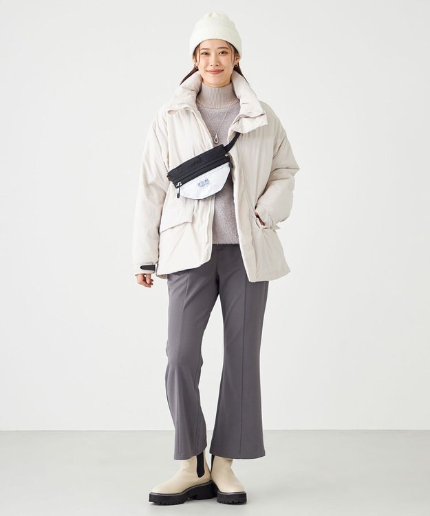 SHARE PARK LADIES プードルタートルニット ライトグレー系