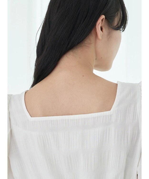 earth music&ecology スクエアネックチュニック Off White