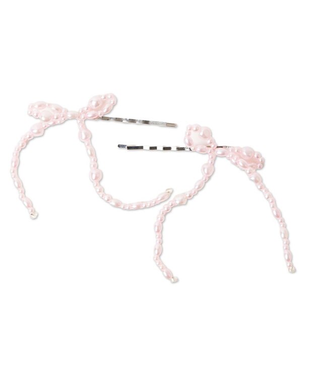 WEGO 【2点セット】L2Pビーズリボンピン ライトピンク