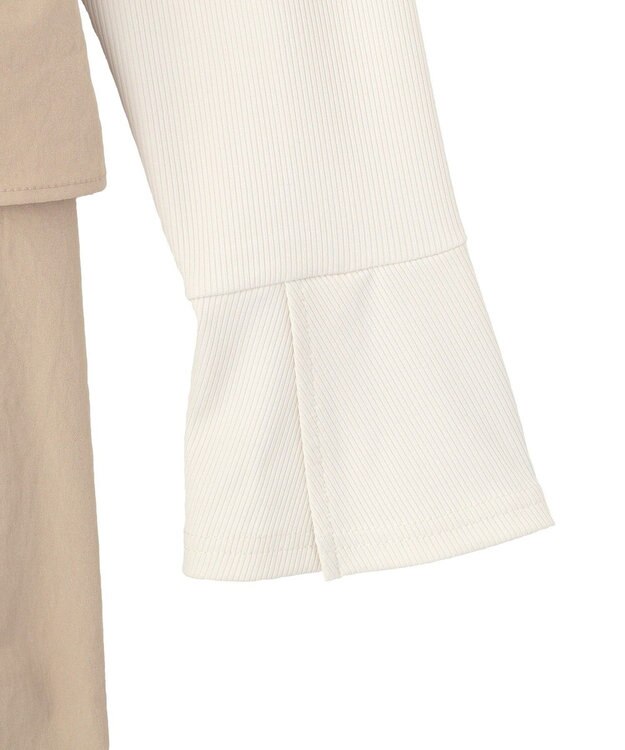 Green Parks ペプラムドッキングワンピース Light Beige