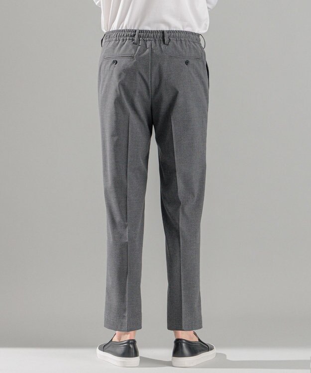 JOSEPH HOMME 新素材・新型【洗える/ストレッチ/ウエストゴム仕様】キャリーマンストレッチ ドロスト付ストレートパンツ / HOVE ライトグレー系