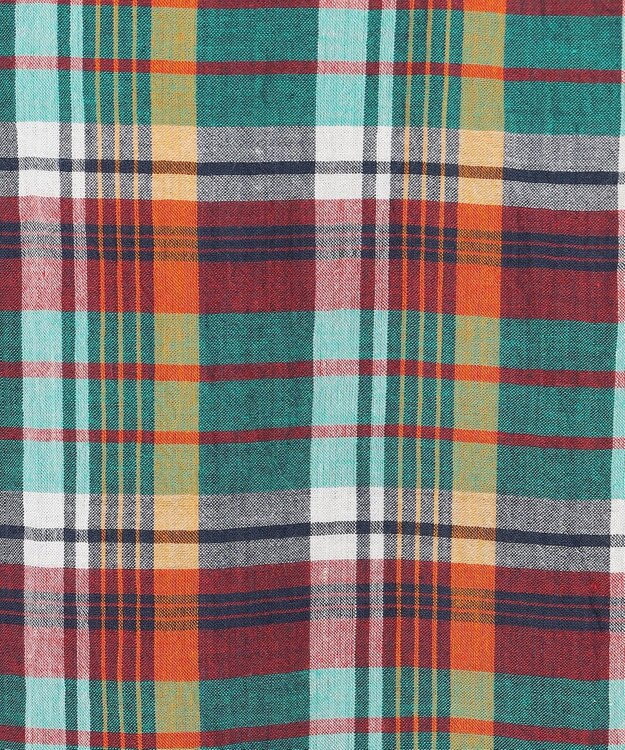 J.PRESS MEN 【J.PRESS ORIGINALS】Indian Madras Regular half Sleeve Shirt / Baggy-Fit グリーン系3