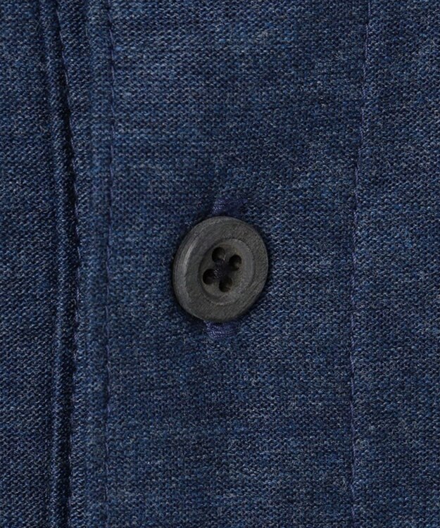 JOSEPH ABBOUD MOUNTAIN 【SPACE／UNISEX】オーガニックスラブプレーティング天竺 ポロシャツ ブルー系