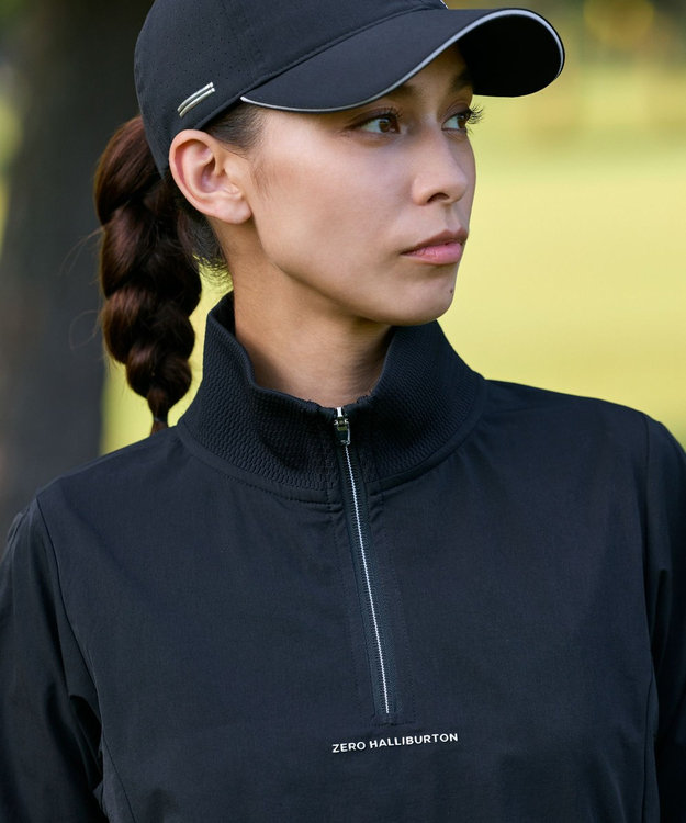 ZERO HALLIBURTON 【撥水・UVケア】 ハーフジップ ライトジャケット ZHG-W5A1a 85131 ブラック