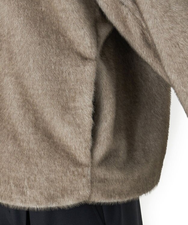 23区 L 【GOLD LABEL】ECOPEL フォギーカラー ファーブルゾン ライトグレー系