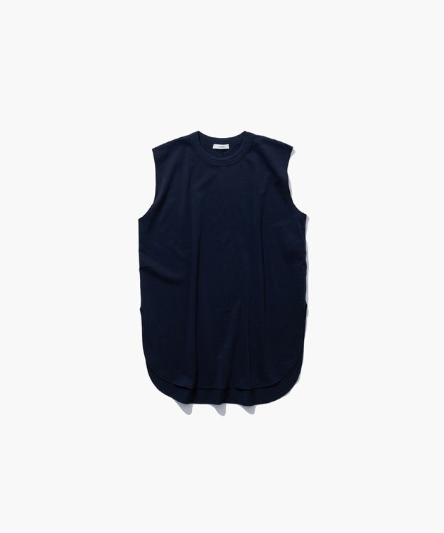 ATON DRY COTTON JERSEY | ラウンドヘムタンクトップ NAVY