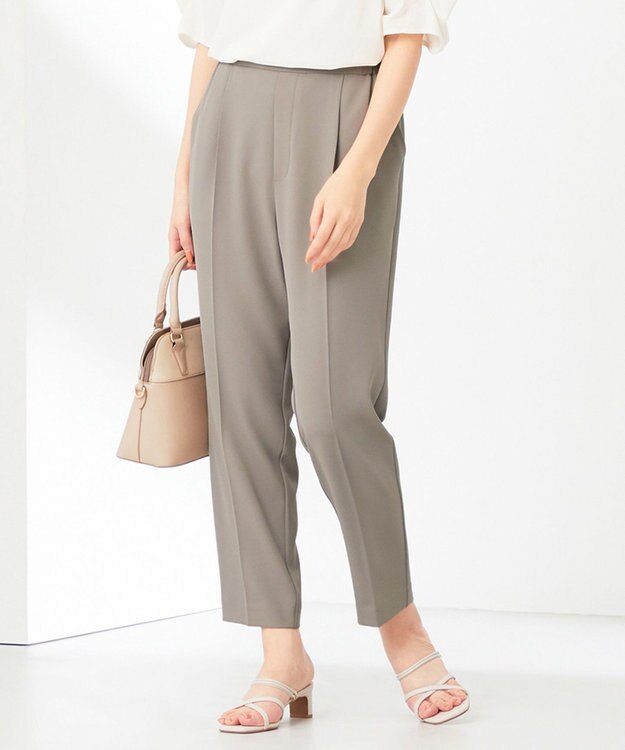 ANY SIS L 【接触冷感＆UVカット】サラキレイ テーパードパンツ ライトカーキ