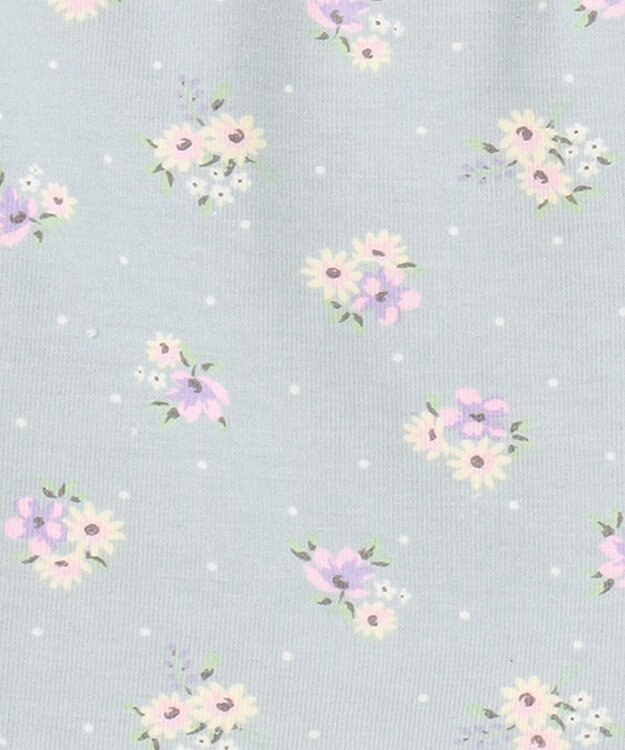 ANY KIDS 1分丈 スパッツ ミント×花柄