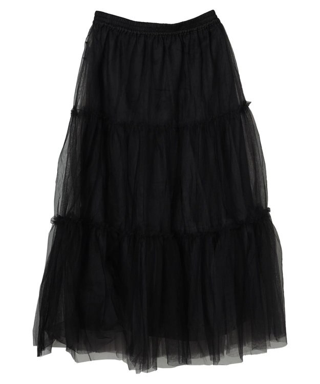 earth music&ecology マルチｗａｙチュールスカート Black
