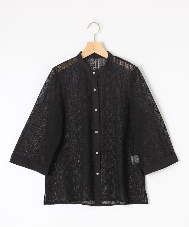 組曲 ラッセルレース ブラウス ブラック系