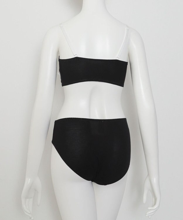 WEGO 【ブラトップ＆ショーツセット】Liliane　Ciel　サイドライン ブラック