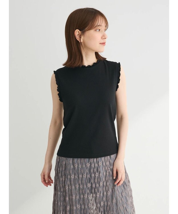 Green Parks ・Ｐｅｔｉｔ　Ｆｌｅｕｒ　メローｓｔリブタンクトップ Black
