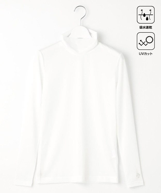 23区GOLF 【WOMEN】【吸水速乾/UVケア】30デニール 無地 カットソー ホワイト系