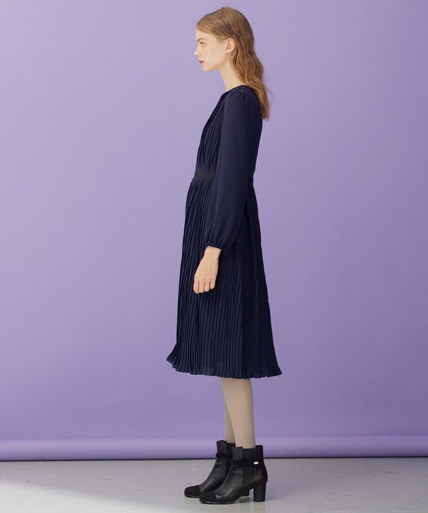 TOCCA 【洗える！】STAIRWAY ドレス ネイビー系